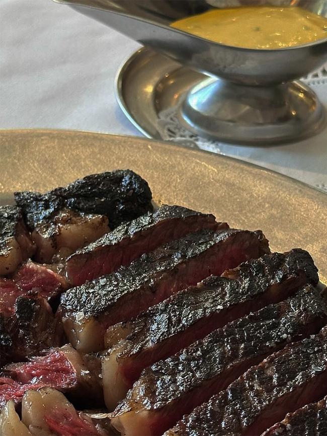 Up close with Clam Bar’s New York strip. Picture: Clam Bar