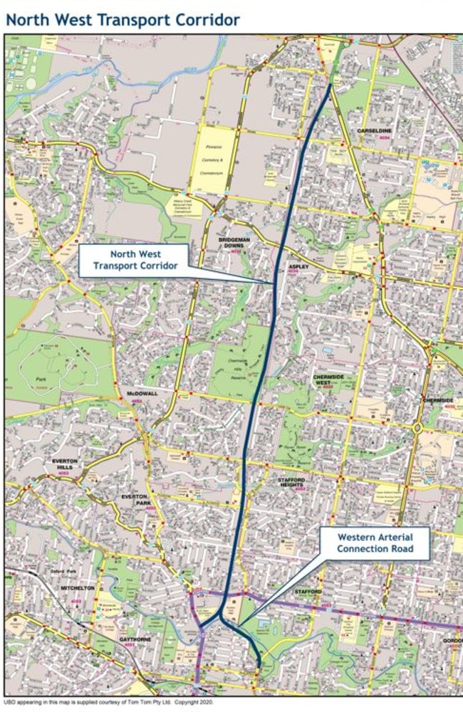 Brisbane proposed North West Transport Corridor. Picture: Supplied