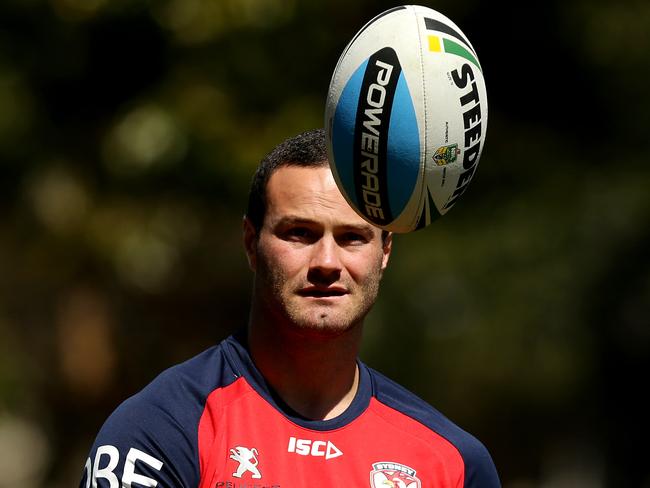 Boyd Cordner during the Sydney Roosters training session at Kippax Lake Oval,Moore Park.Picture Gregg Porteous