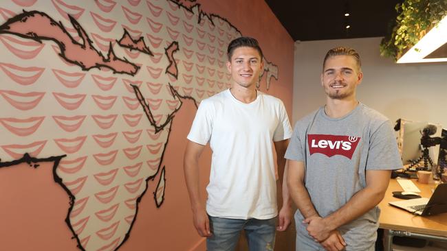 Nik Mirkovic (L) and Alex Tomic, are Founders of HiSmile, which have made millions in just a few years from their tooth whitening products. Photo by Richard Gosling