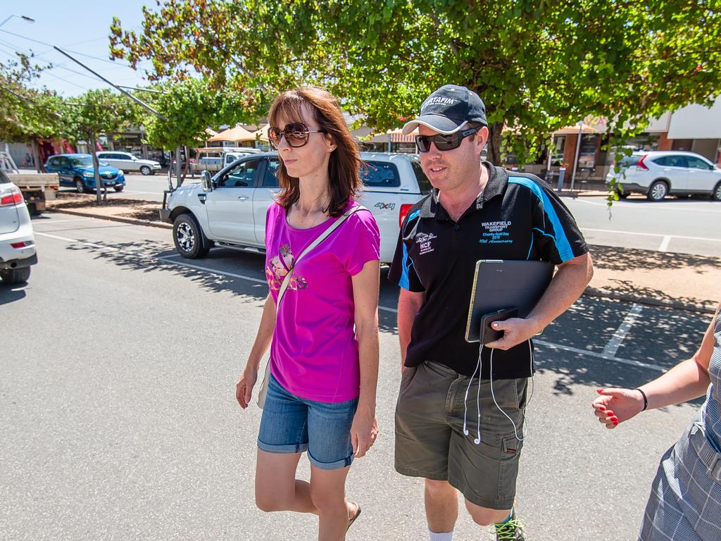 Andrew Broad Nationals MP with wife Rachel in Red Cliffs just outside Mildura. Picture: Jason Edwards