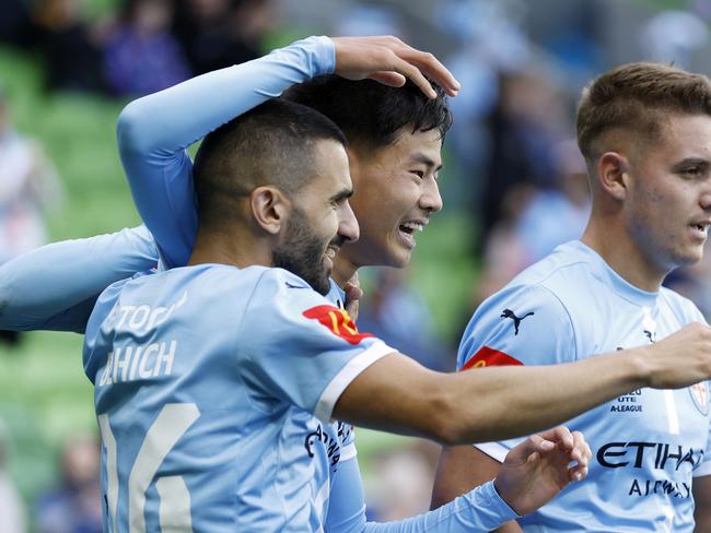 Melbourne City picked up a 1-0 win over Perth Glory. Photo: Daniel Pockett/Getty Images.