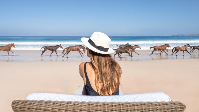 Watching the horses at the beach at NIHI Sumba.