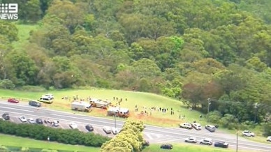 Emergency services at the scene. Picture: 9 News Gold Coast.