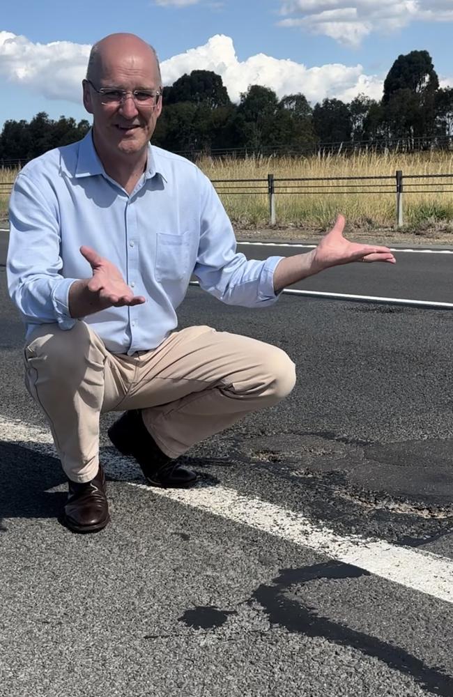 Shadow minister for roads and road safety Danny O'Brien accused the government of "fudging" its road maintenance and flood recovery road works. Picture: Supplied