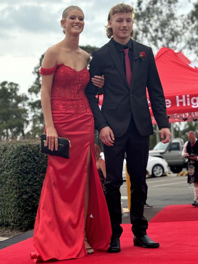 Students from Urangan State High School arrive at their formal.