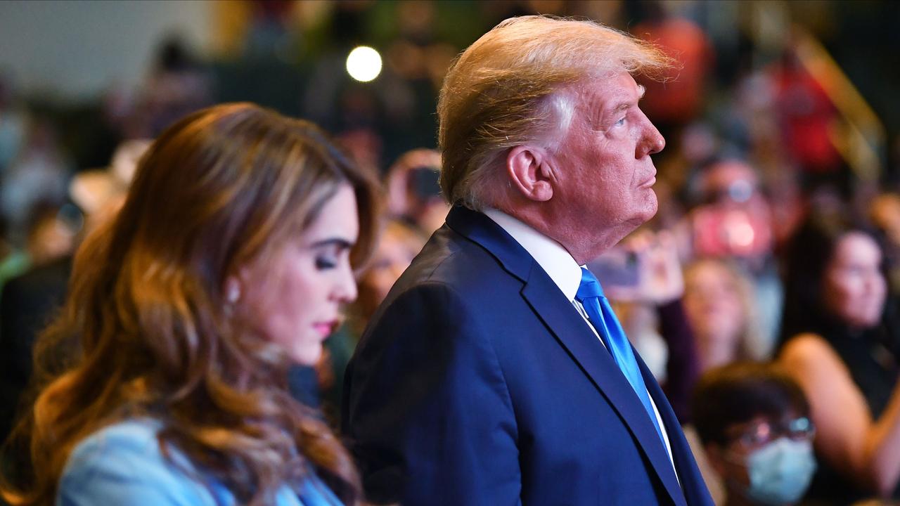 Hope Hicks, senior adviser to then president Donald Trump, see in 2020. Hicks became the first former member of Trump’s inner circle to take the witness stand. Picture: AFP