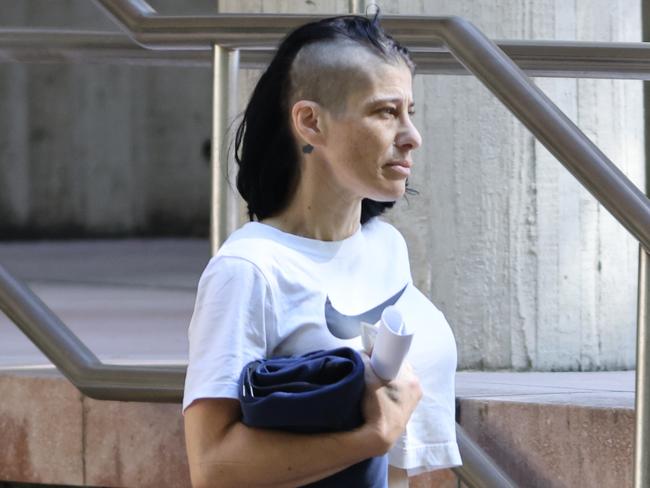 WEEKEND TELEGRAPH, MARCH 11, 2023: Asmahen Zahed pictured leaving the Surry Hills Police centre. Asmahen Zahed sister of Tarek and Omar gets bail from Surry Hills.Picture: Sunday Telegraph Asmahan Zahed, 42, the sister of Comanchero bikie Tarek Zahed been charged with breaching her Firearms Prohibition Order after Raptor Squad raided her Auburn home and found bullets. She was granted bail in Parramatta Bail Court at the weekend.