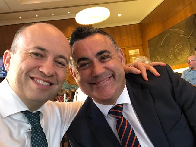 Truce - Energy Minister Matt Kean and Nationals leader John Barilaro