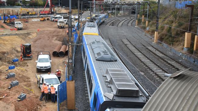 Train delays from the construction are expected over the next five years. Picture: Tony Gough