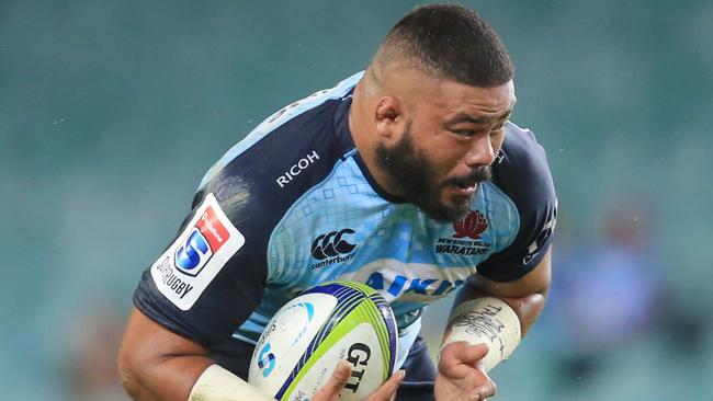 Tolu Latu of the Waratahs during the NSW Waratahs v Western Force round 1 Super Rugby match at Allianz Stadium, Sydney. pic Mark Evans