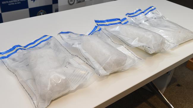 Four kilograms of methamphetamine seized by police in 2016. Picture Roger Wyman