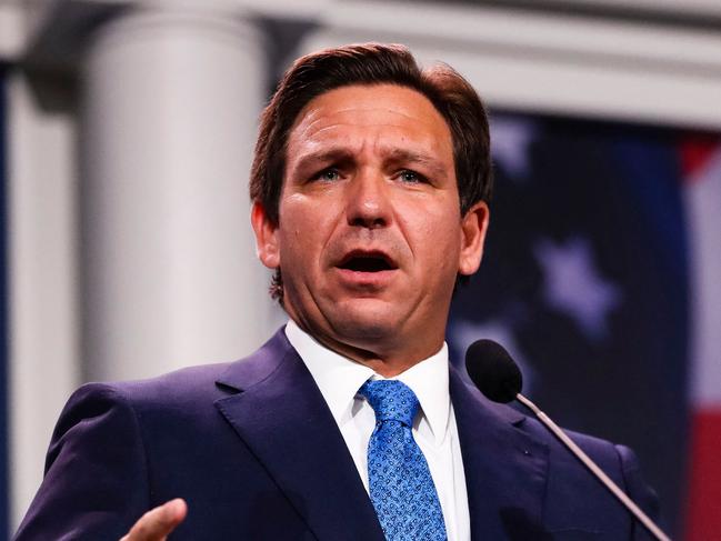 Republican Florida Governor Ron DeSantis speaks at the Republican Jewish Coalition Annual Leadership Meeting in Las Vegas, Nevada, on November 19, 2022. (Photo by Wade Vandervort / AFP)