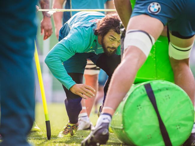 Karmichael Hunt during a cleanout drill.