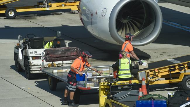 Qantas will no longer employ baggage handlers and other ground crew after confirming the outsourcing of 2000 jobs to contractors at ten major airports. Picture: Supplied