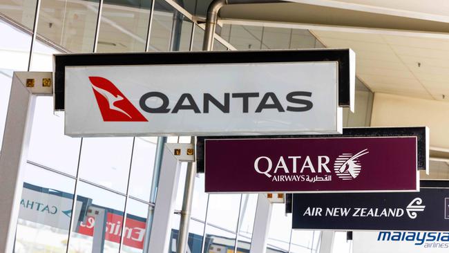 The government has denied the Qatar decision was made for Qantas’ benefit, as the Coalition has accused. Picture: NCA NewsWIRE / Emma Brasier