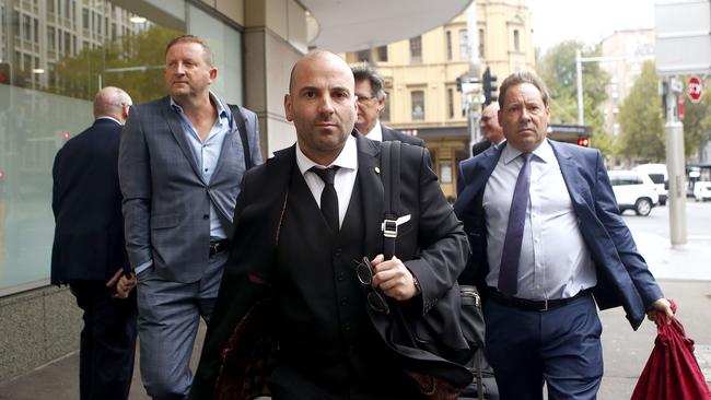 Calombaris arrives at the Downing Centre court complex in Sydney on January 31.