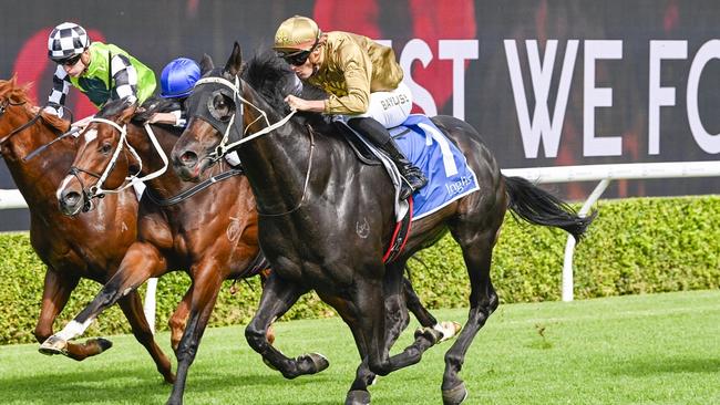 The Jim and Greg Lee-trained Convergent wins at Randwick in April. Picture: Bradley Photos