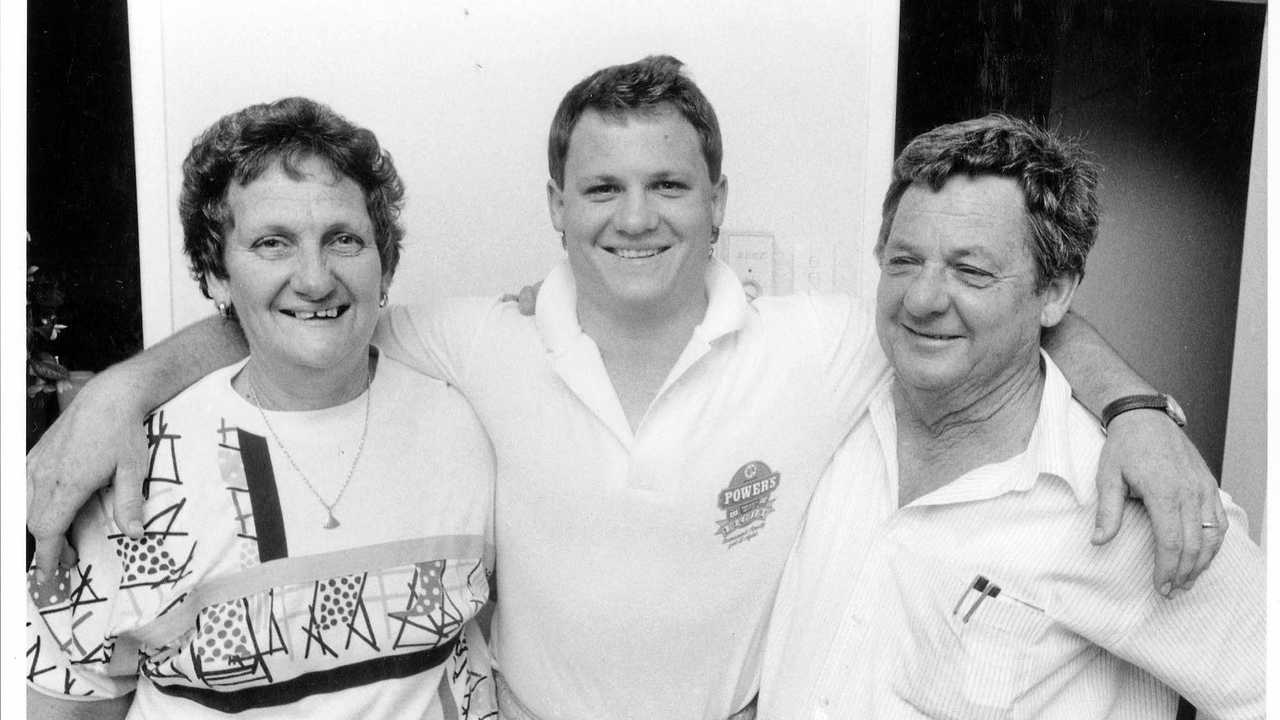 FAMILY FIRST: Kevin Walters with his late parents Sandra and Kevin Snr, who gave him a wonderful Ipswich upbringing. Picture: QT Photographer