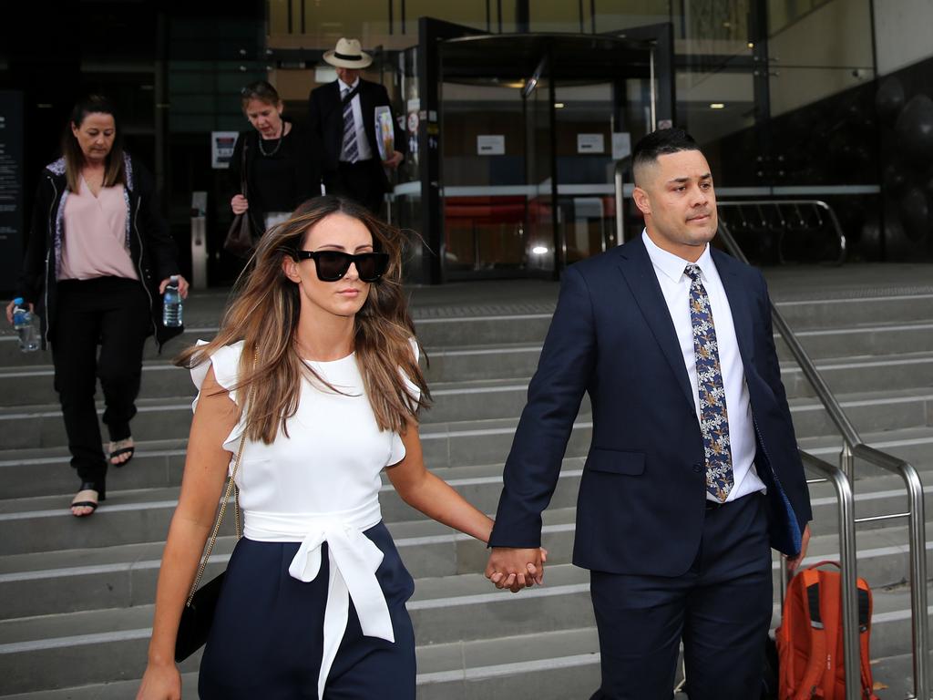 Jarryd Hayne with partner Amellia Bonnici. Picture: NCA Newswire / Peter Lorimer,