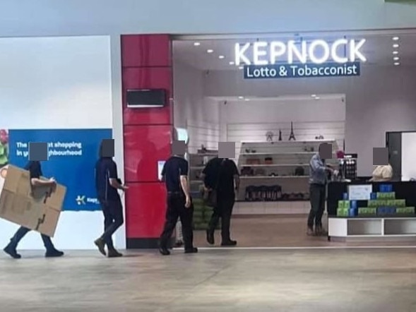 The Kepnock tobacconist was one of two raided in the area.