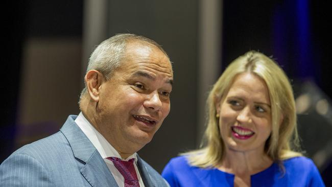 Gold Coast Mayor Tom Tate, who is a big supporter of  second casino, with Kate Jones. Picture: Jerad Williams.