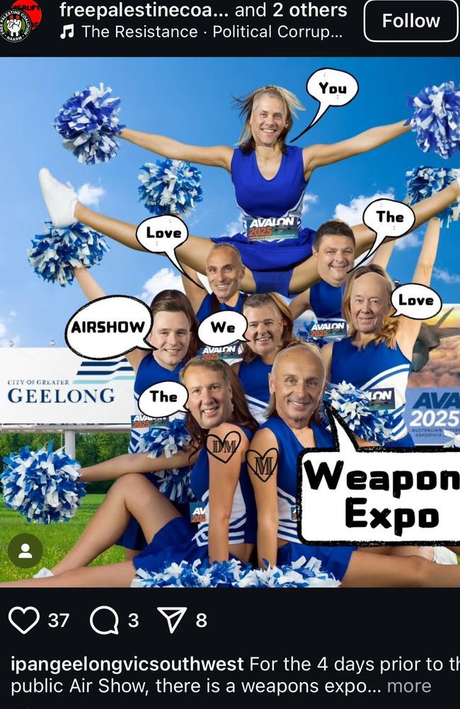 Geelong councillors featured in an odd Instagram post.