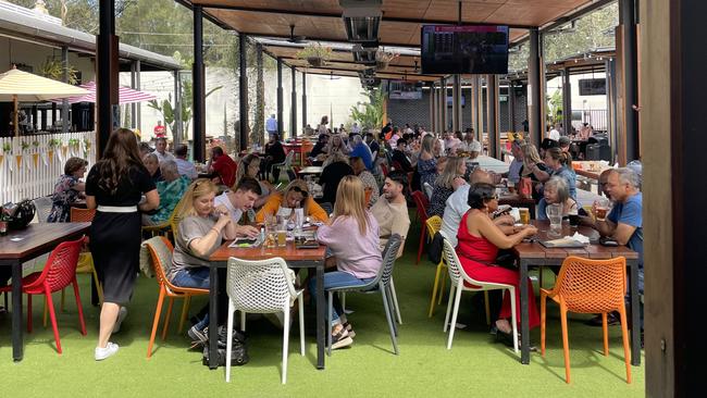 Punters enjoying the atmosphere at the The Ettamogah Pub