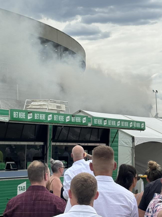 The fire broke out near the Cranbourne Cup. Picture: Supplied