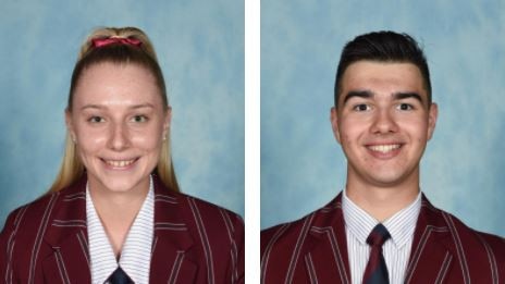 Brooke Anderson and Alexander Burovanov, College Captains at Clairvaux MacKillop College.