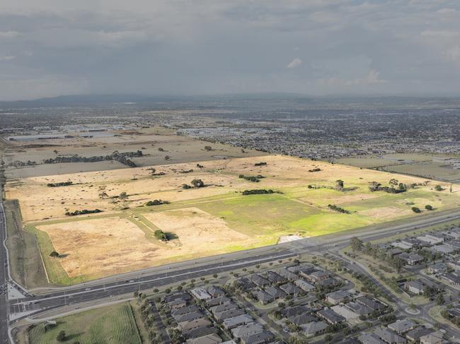 The 64.4ha parcel in Melbourne's Cranbourne where ESR and Frasers are developing an industrial estate