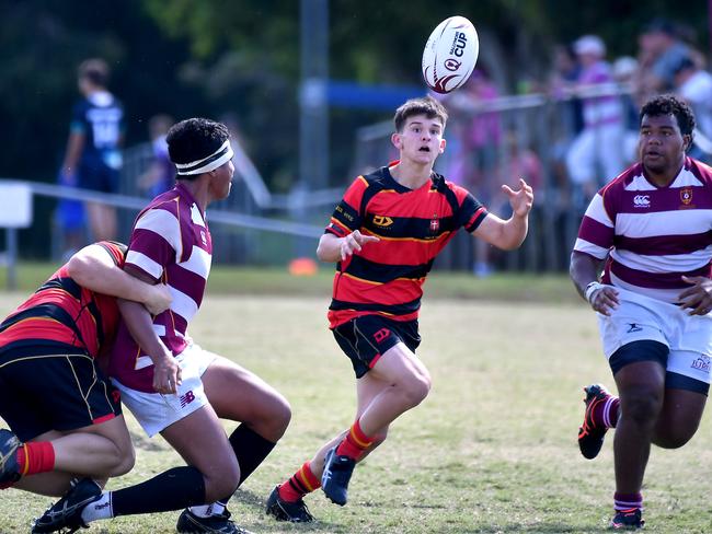 Rockhampton Grammar school V St Peters Lutheran college.Schoolboy rugby tournament, The Ballymore Cup.Saturday April 2, 2022. Picture, John Gass