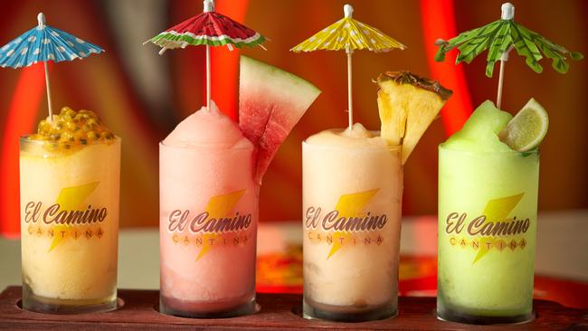 The famous margaritas at El Camino Cantina.