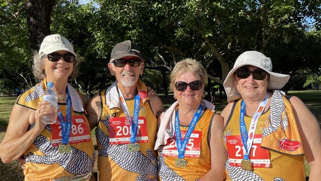 (L-R) Pam Mahony, Ray Mahony, Helen Randell and Anne-Marie Parnaby took part in the NT City2Surf on Sunday.