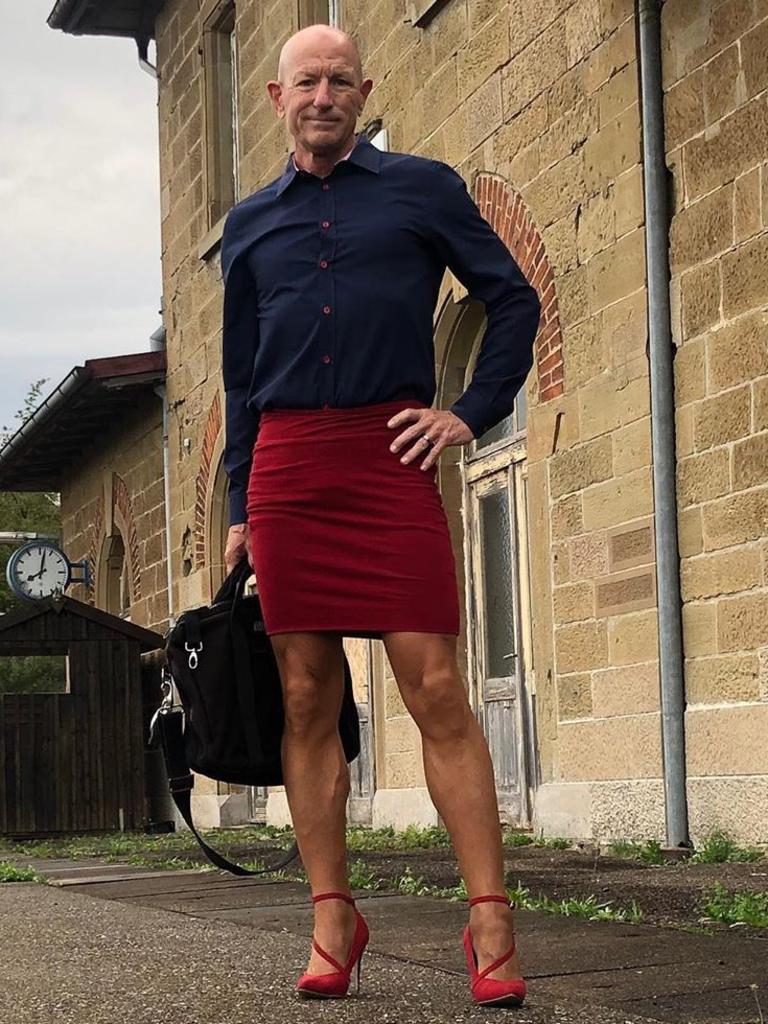 Married dad goes viral with photos wearing heels and skirts | photos ...