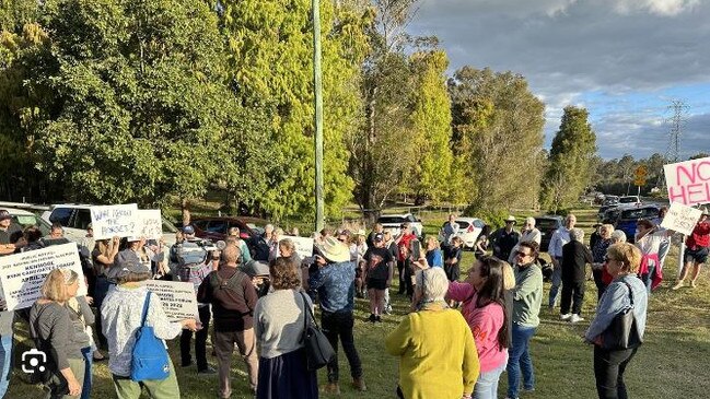 McIntyre Centre volunteers and supports at a protest last year about the closure of the centre.