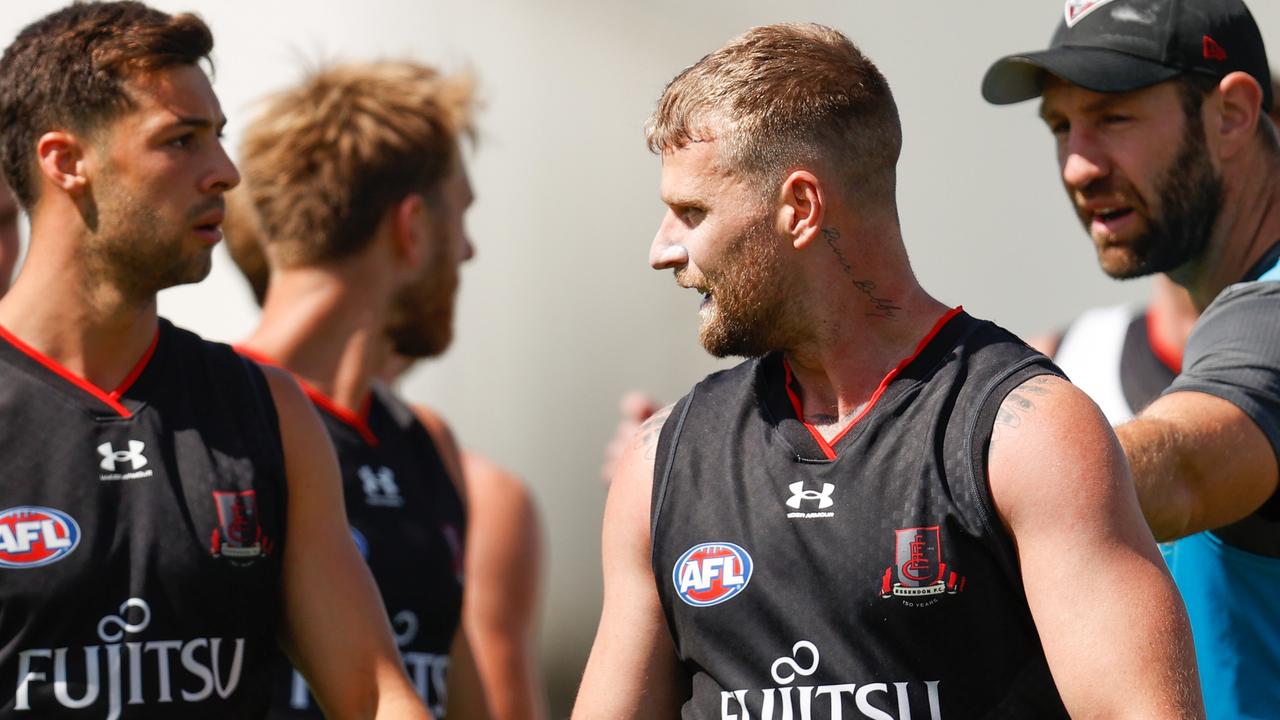 Jake Stringer was absent from the track during the Bombers’ captain’s run before their scratch match on the Gold Coast. Picture: Michael Wilson/Getty Images