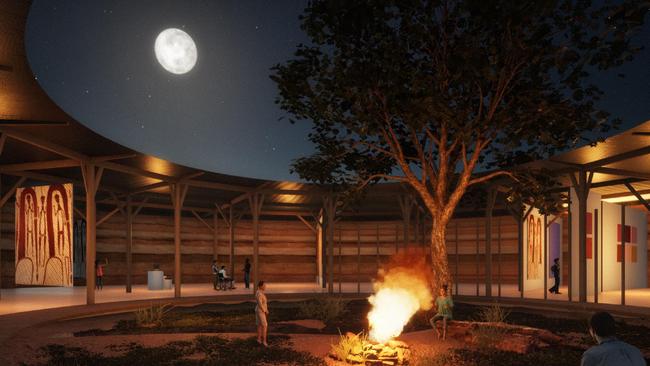 An artists impression of the Wiradjuri Tourism Centre in Dubbo. Picture: Peter Stutchbury Architecture