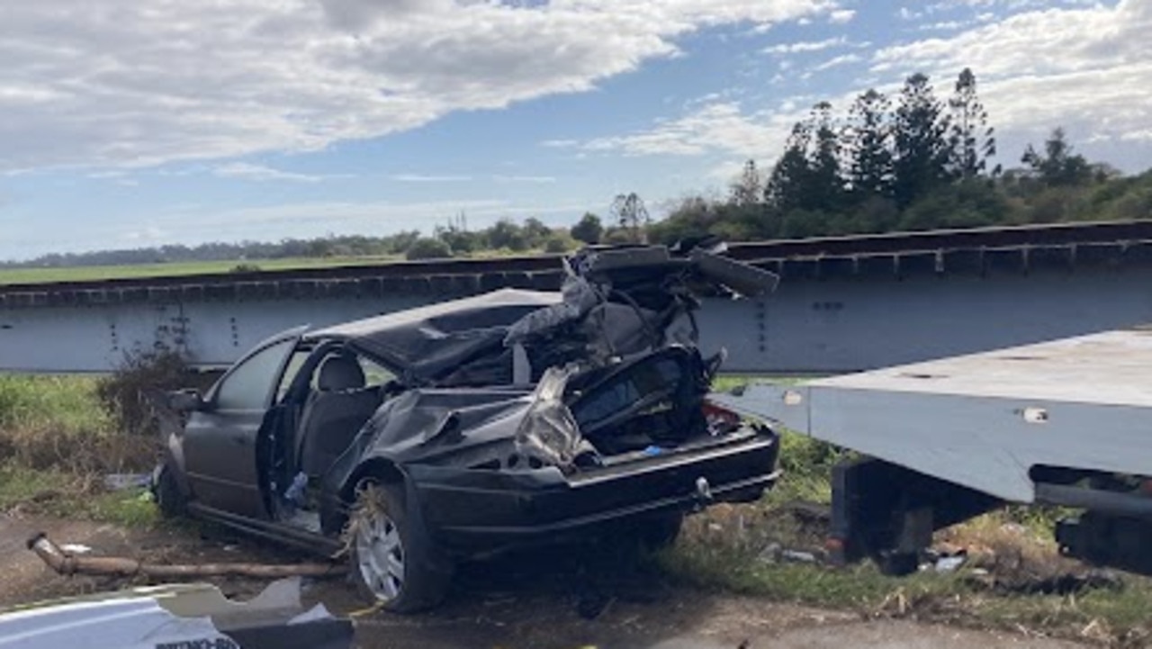 Two men were killed after colliding with a train at Kalkie, near Bundaberg.