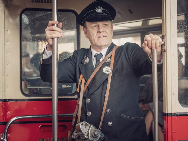 Sean Bean in a scene from the Foxtel series World On Fire.