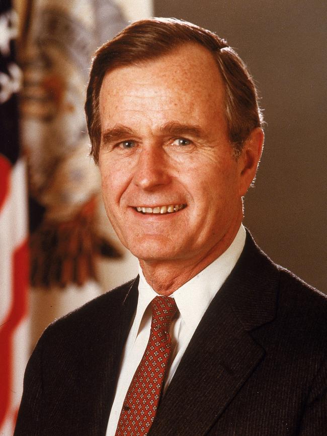 George HW Bush, 41st president of the US, was born 100 years ago on June 12, 1924. Picture: Getty