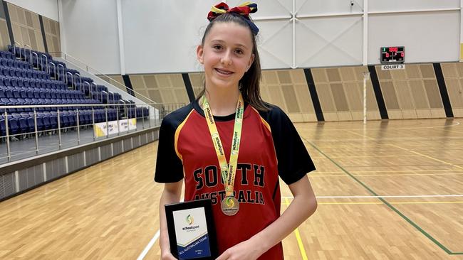 Young netballer Elouise Nordhausen-Bradley has been identified as emerging talent on the court. Picture: Supplied