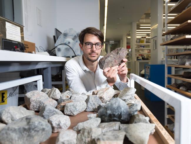 Dr Lennart Bach  a researcher at IMAS (Institute for Marine and Antarctic Studies) in Hobart, who is researching the potential to reduce atmospheric CO2 through enhanced  weathering of volcanic rock .18/12/2020Hobart, Tasmaniaphoto by Peter Mathew