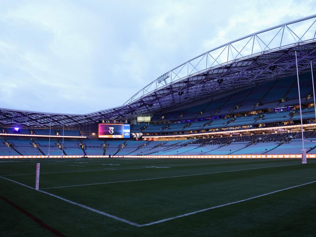 The calm before the storm … Accor Stadium ahead of State of Origin Game 1. Picture: Getty Images