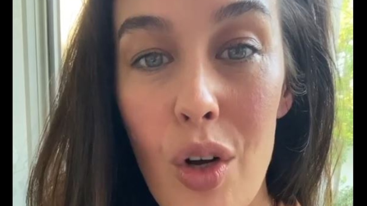 Australian supermodel Megan Gale speaks on Instagram. Picture Supplied