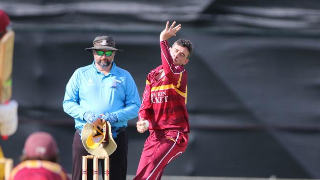 Atherton's Captain Thomas Boorman bowls in Cricket Far North's first gradePicture: Jake Garland