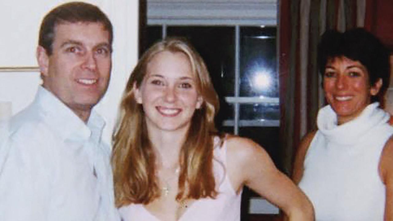 Prince Andrew, Virginia Giuffre, and Ghislaine Maxwell posing for a photo. Picture: Handout / US District Court - Southern District of New York (SDNY) / AFP