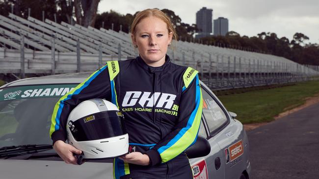 Driver, Cassandra Hoare at Victoria Park ahead of the VALO Adelaide 500. Picture: Matt Loxton