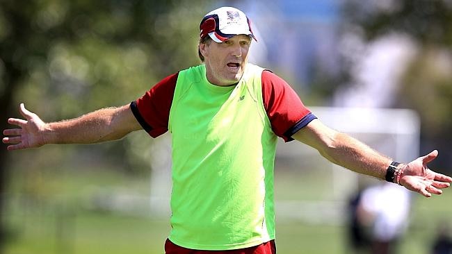 Melbourne coach Paul Roos is determined to protect his young players. Picture: Wayne Ludbey 