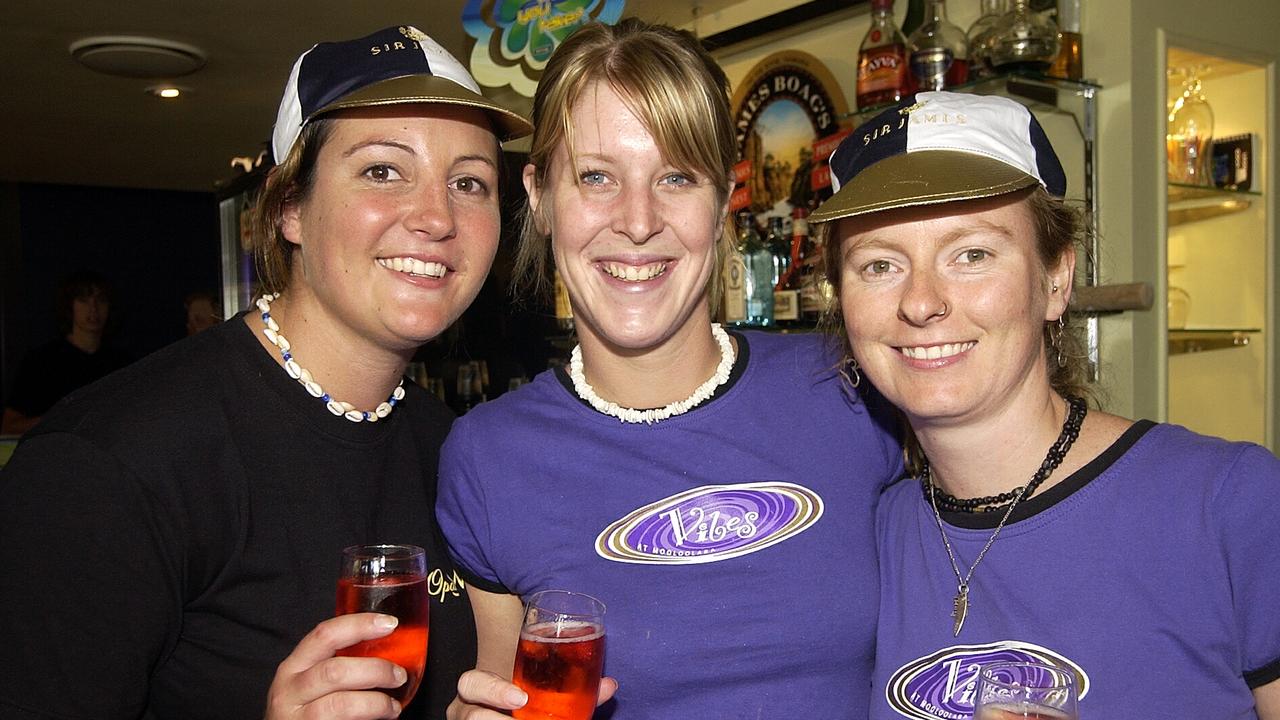 Vibes staff Carrie Piper, Sarah Hickey and Lyndee Dorsett in November 2003. Picture: Brett Wortman.